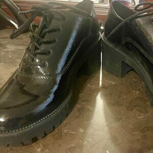 NEW NEVER WORN | MIX NO. 6 Black Patent Platform Oxfords | Size 8.5